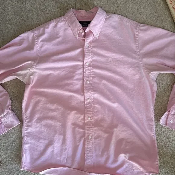 VTG Brooks Brothers Jeffrey Pink Button Down Cotton Logo Oxford Shirt USA | XL - Picture 11 of 11